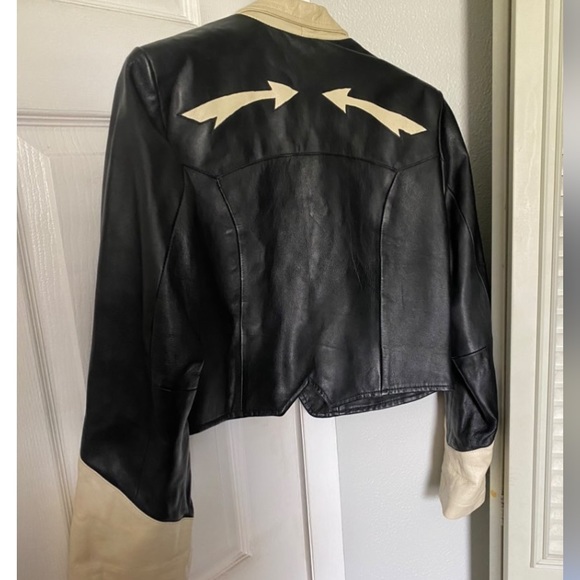 Vintage leather moto jacket size Small - Picture 2 of 3